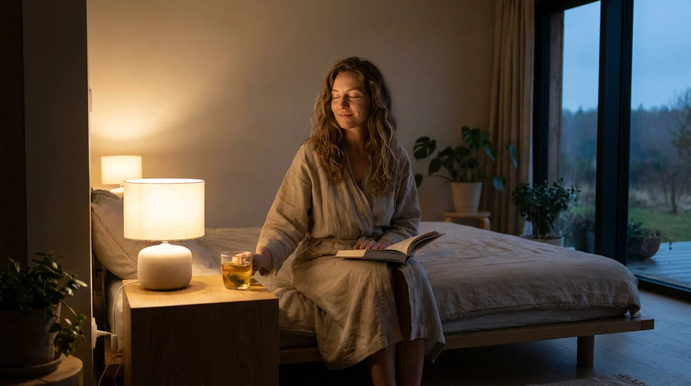 Serene evening wind-down ritual